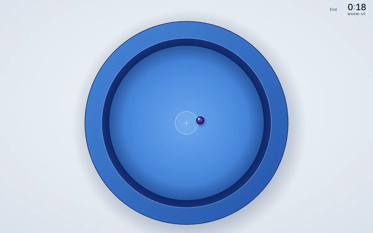 Ball and Rudder: a ball on a tilting tray