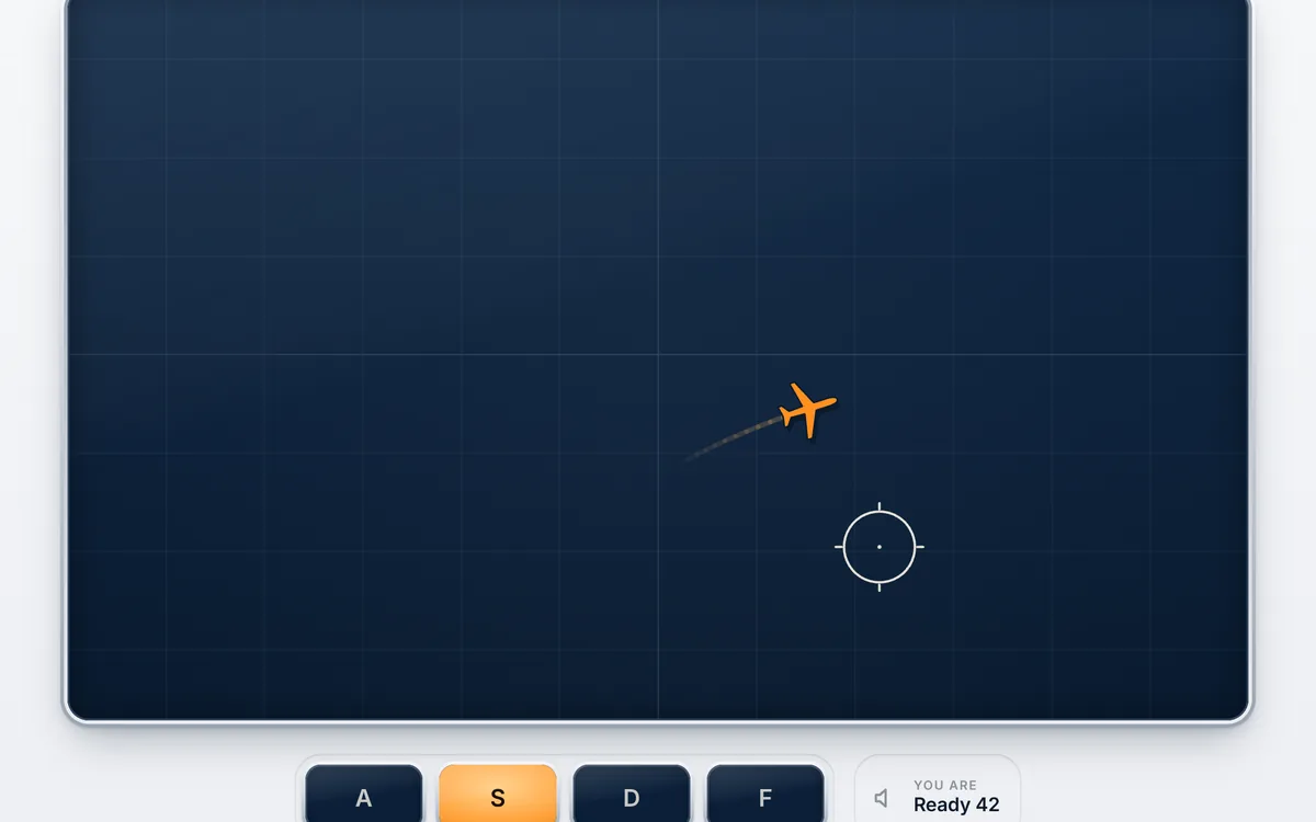 Track, Scan and Listen: an aircraft tracked across a dark map