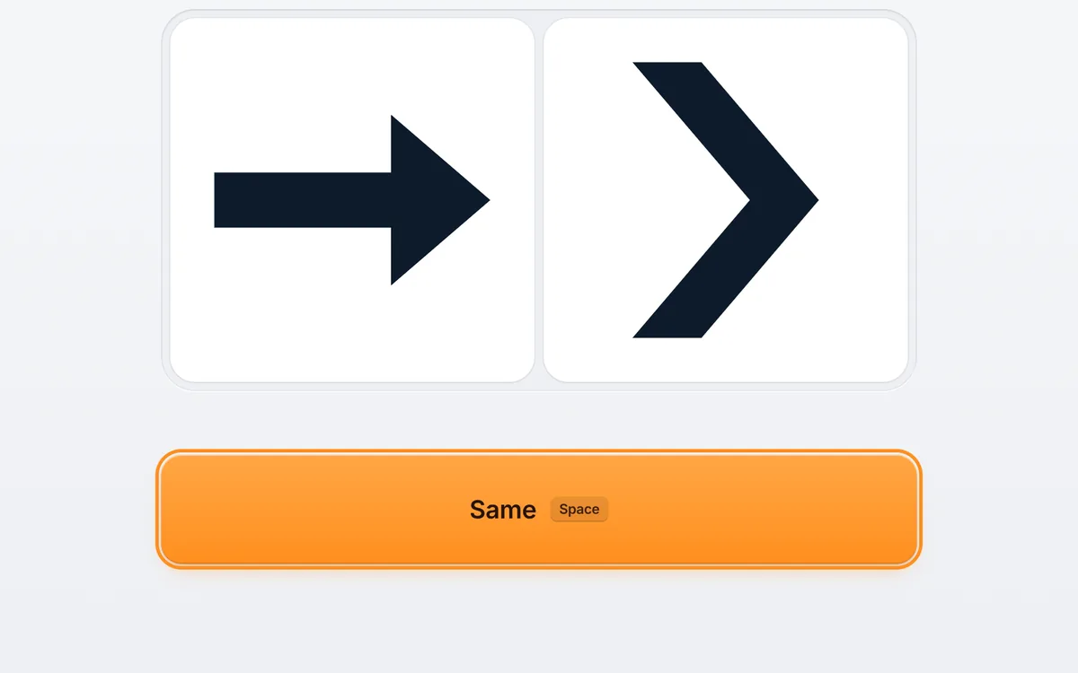 Reaction Speed: two shapes to compare
